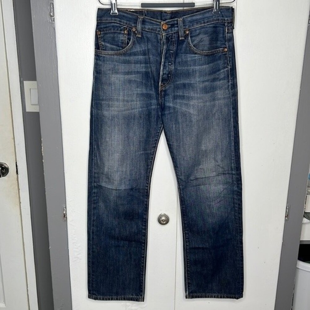 levis 501xx mens straight fit 31x30 made in Haiti dark wash